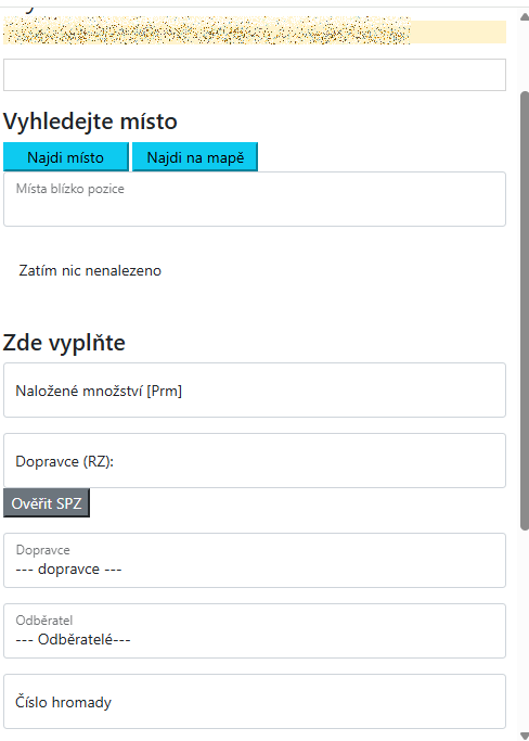 Vytvoření dodacího listu mobilního Eviště